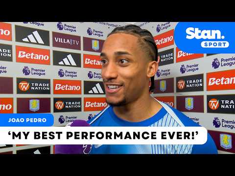 Joao Pedro was PUMPED after his first-ever Premier League hat-trick 🔥 Focus and hard work