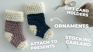 How to Crochet Mini Stockings in MINUTES!