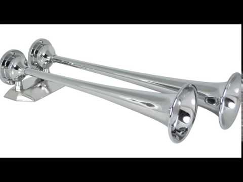 11106 — Dual Trumpet Air Horn OEM Chrome