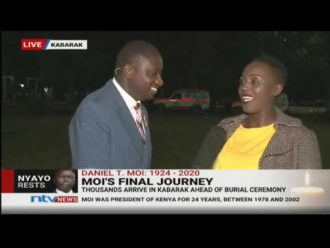 Moi final send off: Thousands arrive in Kabarak for burial ceremony