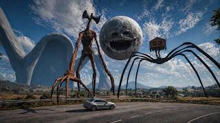 Download lagu SIREN HEAD, HOUSE HEAD, MOON WAKE UP & SEA EATER ATTACKED MY CAR! 😱 mp3