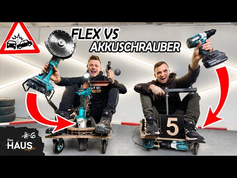 Welches GoKart ist schneller? FLEX vs AKKUSCHRAUBER als Antrieb |  Das Haus Projekt - Folge 6