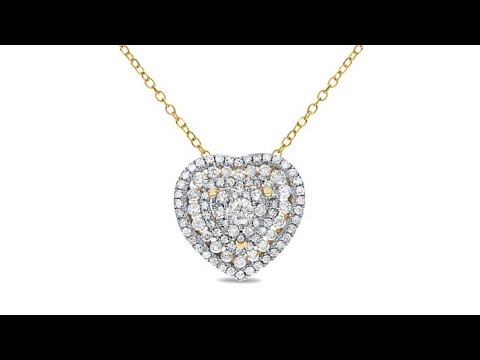 Diamond Couture 14K  0.5ctw Diamond Heart Pendant