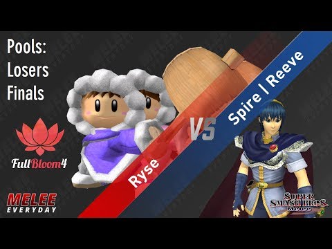 Full Bloom 4 - Ryse (Ice Climbers) vs. Spire | Reeve (Marth) - SSBM - Pools - Losers Finals
