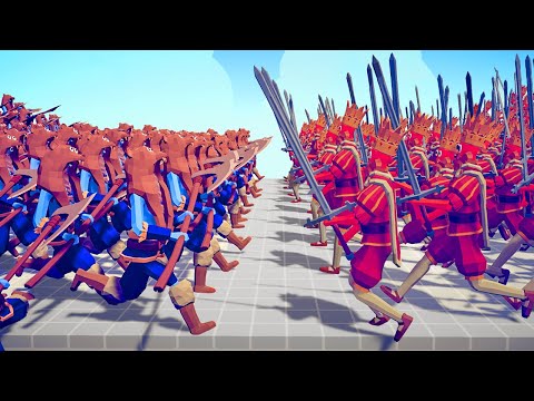 100x MEDIEVAL ARMY 👑 vs ⚔️ 100x VIKING ARMY / Totally Accurate Battle Simulator ( TABS )