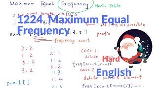 YouTube video 'LeetCode 1224. Maximum Equal Frequency Explanation and Solution'