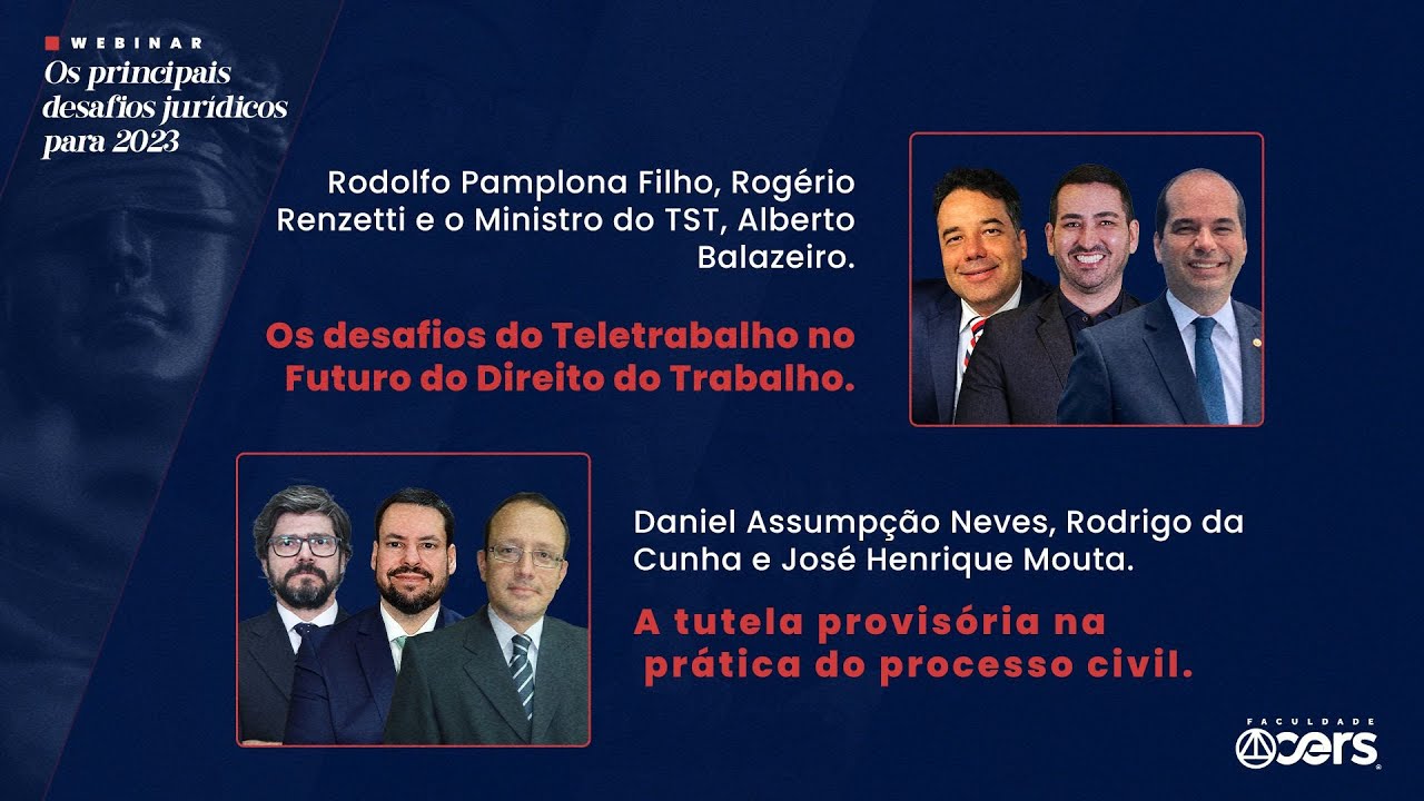 Webinar | Faculdade CERS | Os principais desafios jurídicos para 2023 | Dia 3