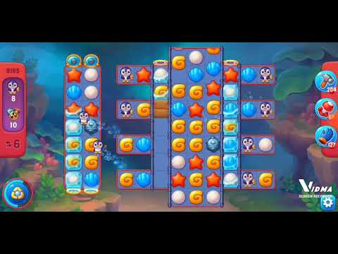 Fishdom. 8195 hard level no boosters and diamonds - 14 moves