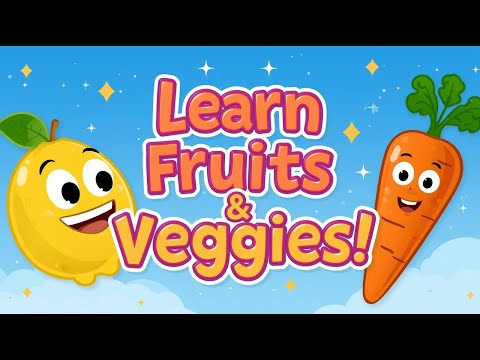 Learn Fruits & Veggies with LearnwithWajiha.Apple, Lemon & Carrot Spelling for Kids