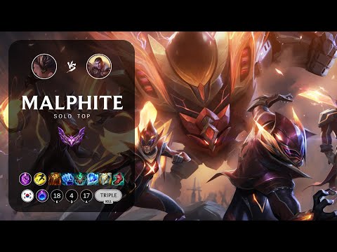 Malphite Top vs Jayce - KR Master Patch 13.13