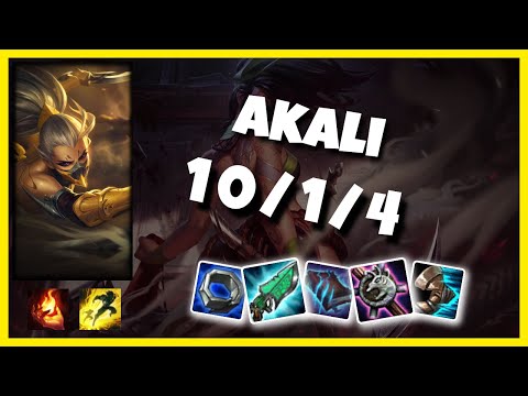 KOREAN Challenger Akali MID (10/1/4) vs IRELIA Gameplay Replay - Patch 10.20