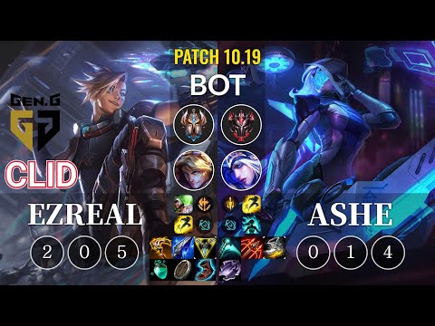 GEN Clid Ezreal vs Ashe Bot - KR Patch 10.19