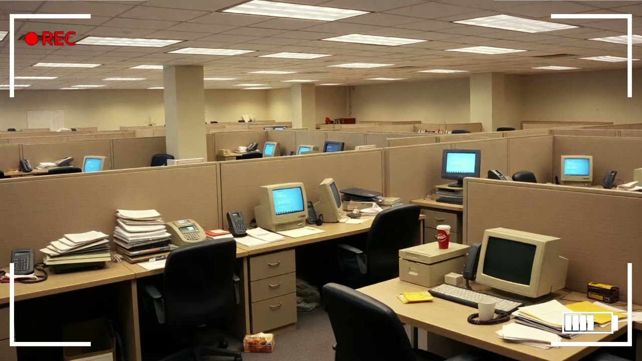 90s Office with View of the City | Urban Work Ambience with Lofi Music