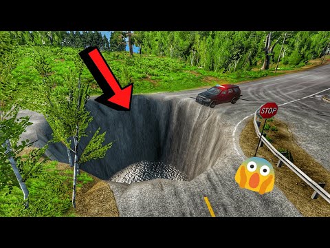Cars vs Giant Pit Deep Water BeamNG Drive! #32