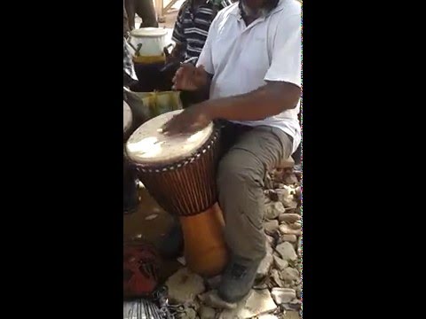 Pepper from THE HIPPOCRITZ drumming in Accra 2015 Part 1