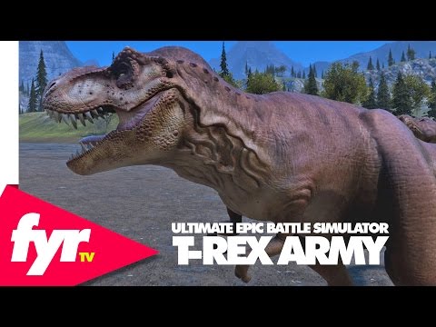 HUGE T-Rex Army - Ultimate Epic Battle Simulator - Gameplay