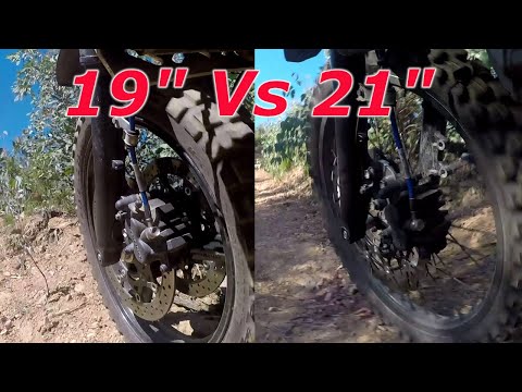 19" vs 21" front wheel comparison. Side by side.