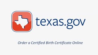 Texas.gov Birth Certificate Request Demo Video