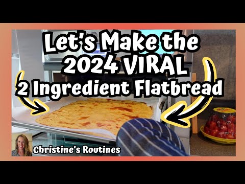2 Ingredient Flatbread: The Viral Recipe Everyone is Talking About! #viralrecipevideo