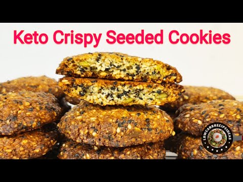 HOW TO MAKE KETO CRISPY SEEDED COOKIES - CRISPY & DELICIOUS WITH EGGLESS & DAIRY FREE OPTIONS !
