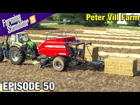 MAKING HESSTON BALES Farming Simulator 19 Timelapse - Peter Vill Farm FS19 Episode 50