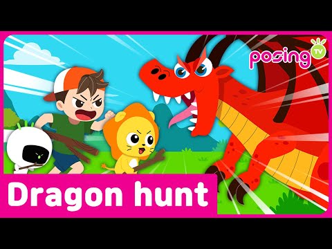 💥Going on a Dragon hunt | Dragon song | Animal Song | posingTV