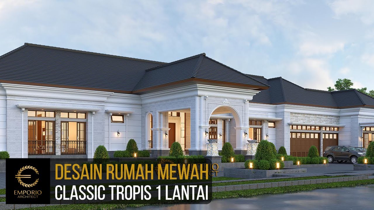 Video 3D Desain Rumah Klasik 1 Lantai Ibu FTM 1101