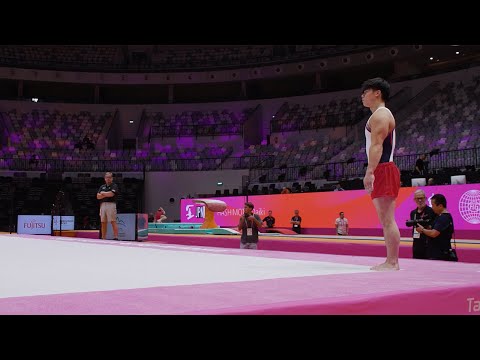 Asher Hong (USA) - FX - Podium Training - 2025 World Championships Jakarta