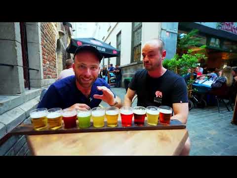 MASSIVE Belgian BEER TOUR at Delirium Village in Brussels, Belgium!