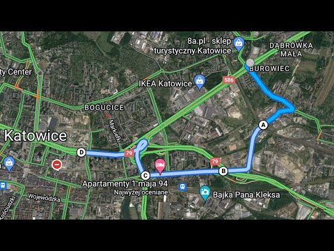 CabView -przejazd przez Katowice. 10.2022.