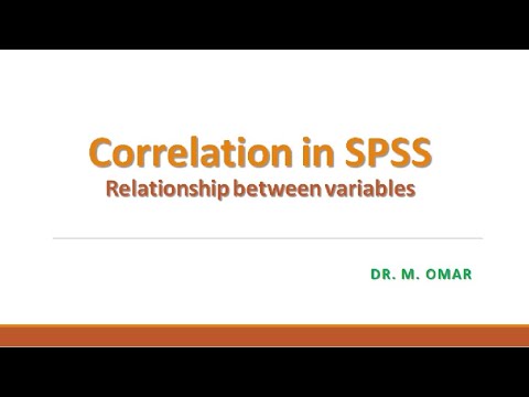 Correlation between variables in SPSS  tutorial