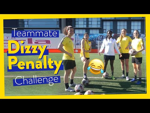 DIZZY PENALTY CHALLENGE with my teammates #WhySoSerious