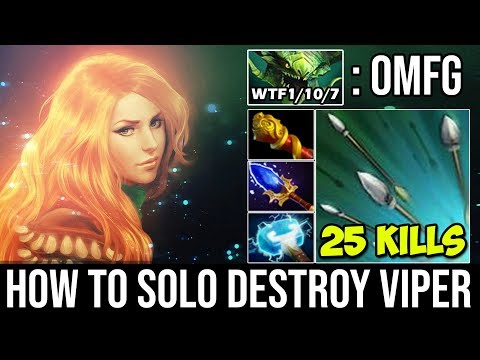 [Windranger] How to Solo Destroy Viper Mid 1 ULT = 1 DEATH 25KILLS By Yang Top Immortal China Dota 2