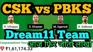 CSK vs PBKS Dream11 Team | CSK vs PBKS Dream11 Prediction | CSK vs PBKS Dream11|
