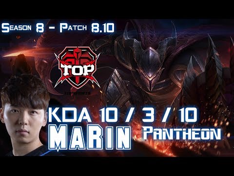 TOP MaRin PANTHEON vs DARIUS Top - Patch 8.10 KR Ranked