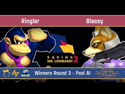Saving Mr. Lombardi 2 - Ringler (Donkey Kong) VS Blassy (Fox) - SSBM - Winners Round 3 (Pool A1)