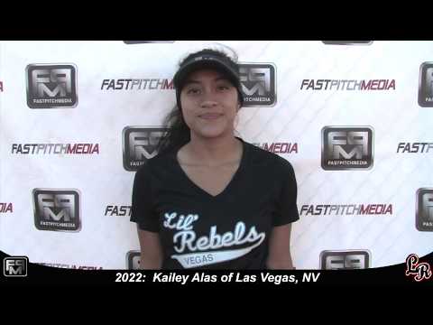 2022 Kailey L. Alas Catcher Softball Skills Video - Lil Rebels