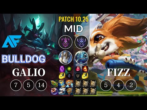 AF.A BuLLDoG Galio vs Fizz Mid - KR Patch 10.25