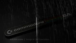 Fall to Sleep with Thunder Storm & Heavy Rain Commodore 64 Themed Dark Screen