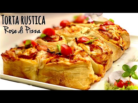 TORTA RUSTICA ROSE DI PIZZA 🍕 🍅 🧀