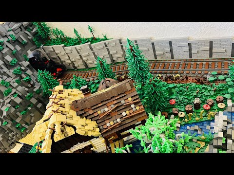 Brick City 110 - Der Berg wächst weiter , Begrünung an der Zugstrecke