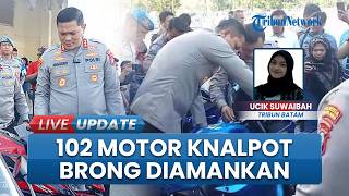 5 Hari Operasi, 102 Motor dengan Knalpot Brong Terjaring Razia Polresta Barelang