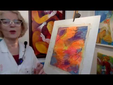[Alina Witwitzka] Intuitiv Målning Omfamning/ en cirkel som symbol #alinawitwitzka #intuitivmålning #spiritualpainting