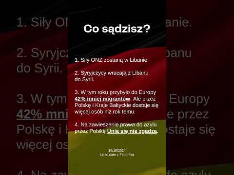 Up to date z Fedorską 16/10/2024