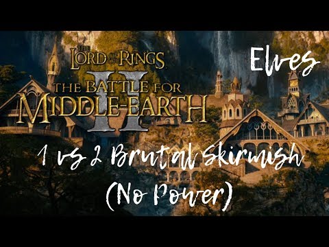 Battle For Middle-Earth II Skirmish | Rivendell, 1v2 Brutal, No Power (Elves)