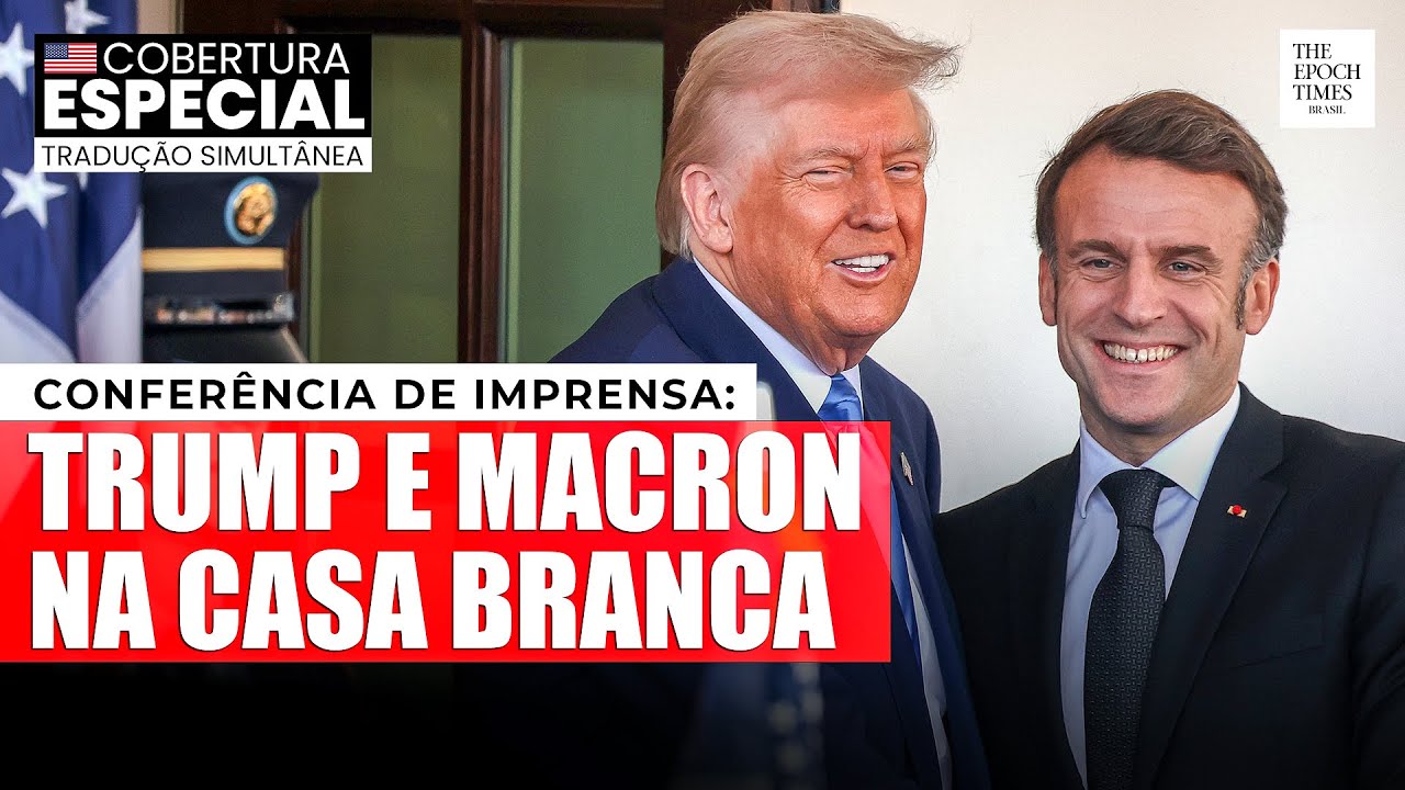 🔴 AGORA AO VIVO | COLETIVA DE IMPRENSA TRUMP E MACRON