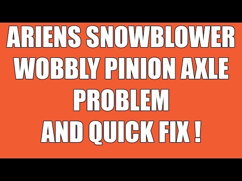 Ariens Snowblower DRIVE SHAFT Wobble Problem and Quick Fix ARIENS 921005  (ST927LE)
