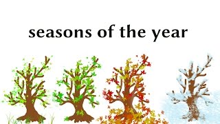 Seasons: spring, summer, fall and winter. Easy English, ESL, Learn English, Basic