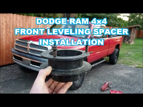 BEST WAY TO INSTALL Front Leveling Spacers Dodge Ram lift kit 4x4 4wd UPDATE fastest how to method
