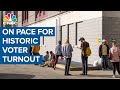 On pace for historic voter turnout On pace for historic voter turnout